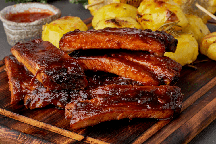 costillas de cerdo en salsa bbq