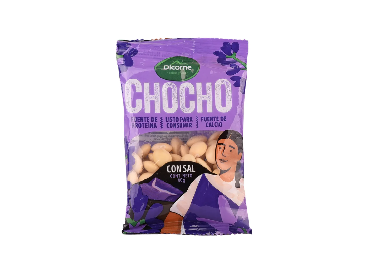 Chocho Snack con Sal 60g, snack saludable y sabroso