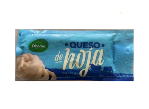 Queso de Hoja fresco, ideal para ensaladas y bocadillos.
